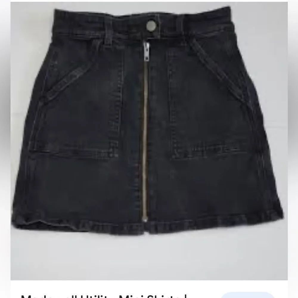 Madewell black full zip utility skirt size 32